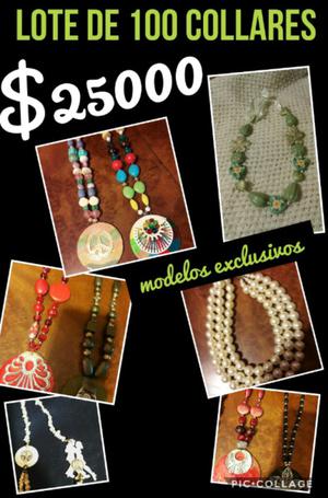 LOTE DE 100 COLLARES BIJOUTERIE