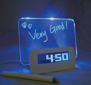 Reloj Despertador Digital Pizarra Magica Led C/lapiz *td*