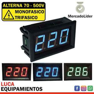 Voltimetro Digital 220v Ac Alterna Panel Led (3 Colores)