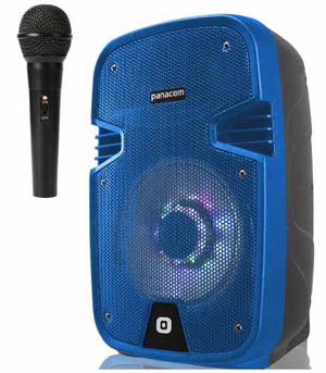 Bafle Portátil Panacom Sp Led Bluetooth Usb Mic Karaoke