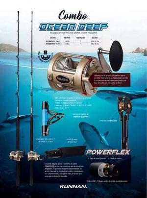 Combo Kunnan Ocean Deep Para Mar Pesada 195cm 1tra lbs