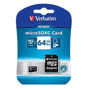 Memoria Micro Sd 64gb Verbatim Clase 10 + Adaptador $590