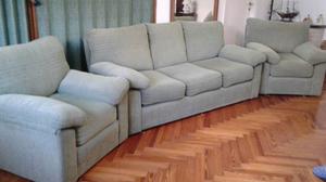 JUEGO DE 3 SILLONES PARA LIVING IMPECABLE