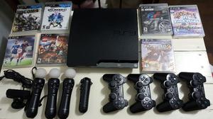 PS3 SLIM + ACCESORIOS + JUEGOS