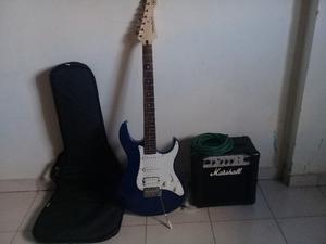 Guitarra eléctrica Yamaha Pacifica + Ampli Marshall 10W +