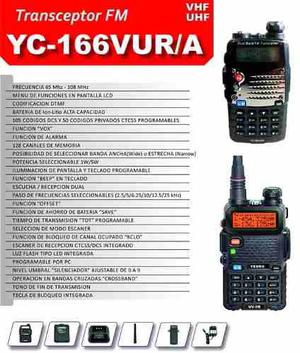 Handy Yedro Yc 166 Vur/a Bi Banda Vhf + Uhf