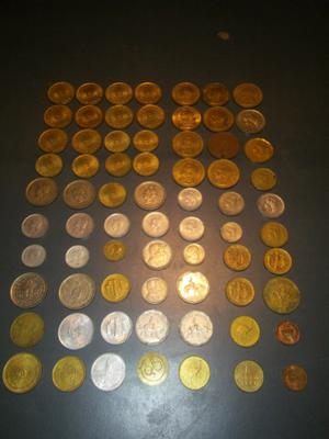Lote de 70 monedas antiguas argentina