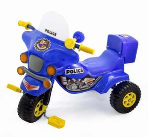 Triciclo Infantil A Pedal Pvc Moto Police O Music - Venton