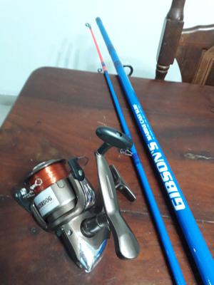 vendo caña 08 reel waterdog mar