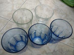 5 vasos de vidrio
