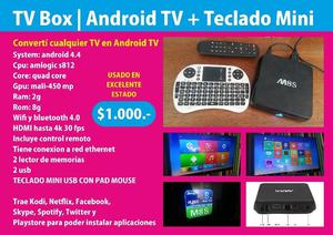 Android TV Box + teclado mouse USB