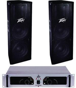 Bafles Columnas Peavey Pv215 + Potencia Pvi 