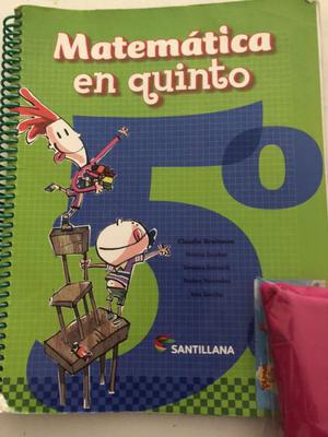 Libro “Matemática en Quinto” Ed. Santillana