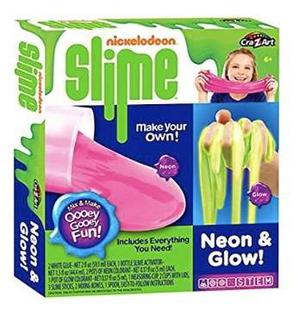 Slime Nickelodeon Activador + Plasticola + Tintas Colores