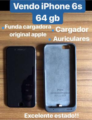 iPhone 6s 64gb con funda cargadora apple