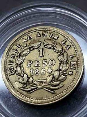 Moneda Chile  Oro 1 Peso Alexmetum Km# 13