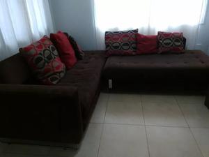 Juego de sillones esquinero con futon