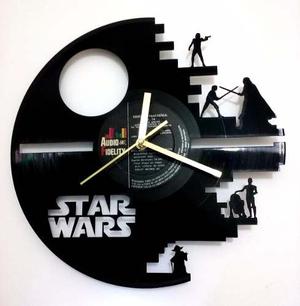 Reloj De Pared En Disco Vinilo Star Wars