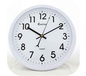 Reloj De Pared Eurotime Plástico 30cm Segundero Silencioso