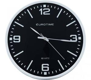 Reloj De Pared Eurotime Vintage Aluminio Cristal Silencioso