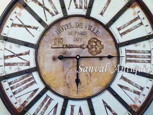 Relojes De Pared Hierro Deco Vintage Antiguo Enormes 60 Cm