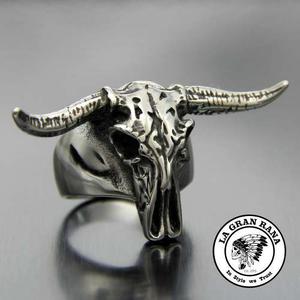 Anillo Cabeza De Toro - Longhorn Skull