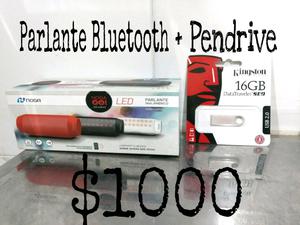 Parlante Bluetooth + Pendrive de 16gb