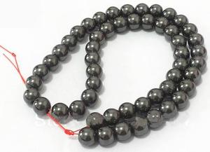 Tira De 75 Bolitas Piedra Hematite De 6mm Insumos Bijouterie