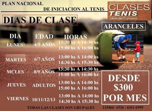 Clases grupales de tenis