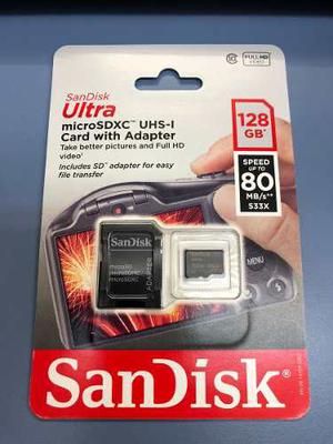 Memoria Micro Sd Sandisk 128gb Ultra 80 Mb/s