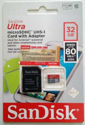 Micro Sd Sandisk 32gb Clase mbps - Dixit Pc