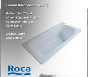 Bañera Roca Sacha Chapa Enlozada 140x70 Blanco