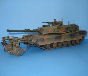 M1a1 Abrams With Mine Roller Maqueta Armada Tanque 1/35