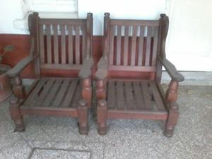 2 Sillones de algarrobo