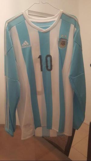 Camiseta Argentina Manga Larga Original Messi 