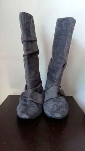 Botas de mujer de gamuza, color gris, talle 37, marca Sweet