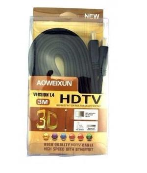 Cable Hdmi A Hdmi 3 Mtrs p Full Hd Ultra Malla 3d