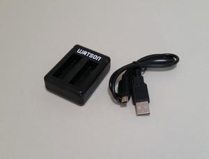 Cargador Doble Para Gopro Hero 4 Silver Black Usb + Cable