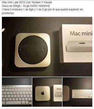 Mac mini gb ram 500gb disco.
