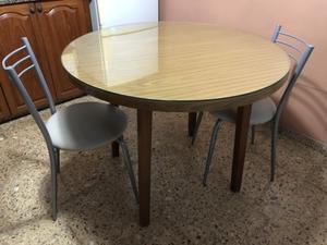 Mesa De Madera Redonda Cocina - Comedor Zona La Plata