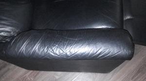 sillon reclinable en ecocuero color negro