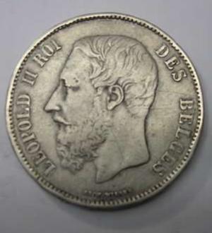 5 francos belga de  de plata