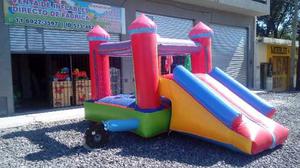 Castillo Inflable Con Tobogan Y Turbina + Metegol