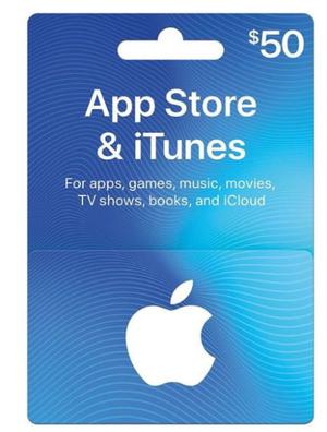 Tarjeta Gift Card para App Store y iTunes de 50 U$D
