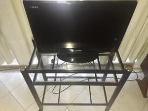 tv lcd sanyo más mesa de vidrio