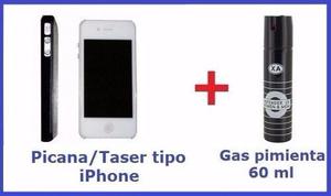Picana Electrica Tipo Iphone4 + Gas Pimienta 60ml + Envios!