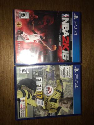 Vendo Fifa17 y nba2k16 al precio de uno