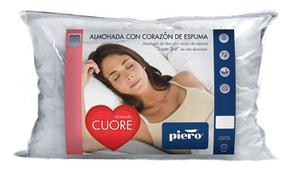 Almohada Piero Cuore 70x40 De Fibra Con Corazón De Espuma