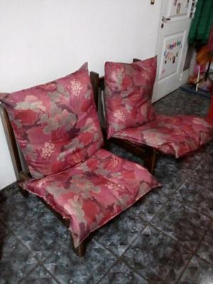 Sillones De Pino Con Almohadones!! Excelente Estado