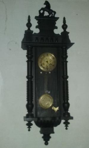antiguo reloj de pared thomas haler funcionando